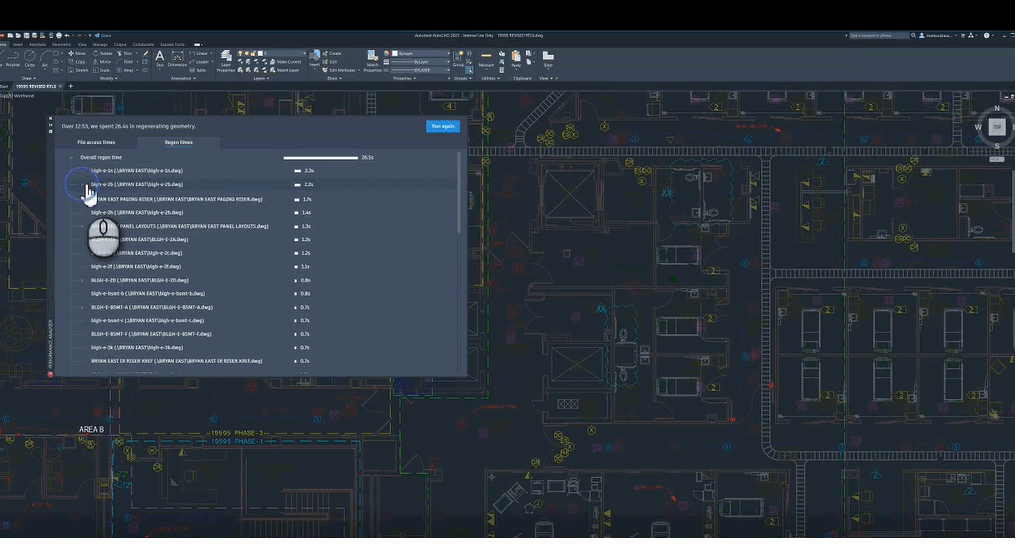 Αναλυτής απόδοσης AutoCAD