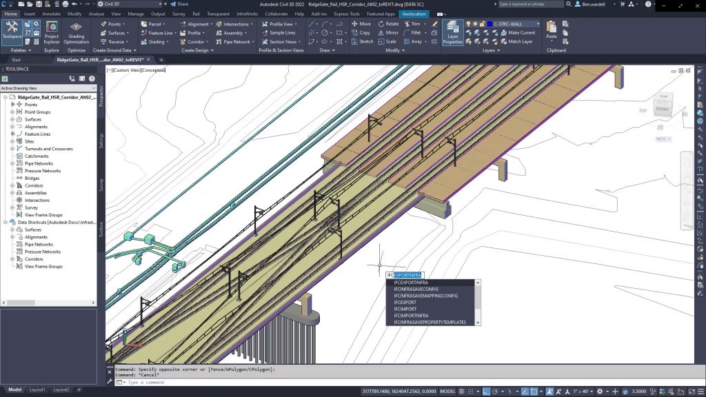 &Epsilon;&pi;έ&kappa;&tau;&alpha;&sigma;&eta; IFC 4&times;3 &gamma;&iota;&alpha; Civil 3D 2022: &sigma;&eta;&mu;&epsilon;ί&omicron; &kappa;&alpha;&mu;&pi;ή&sigmaf; &gamma;&iota;&alpha; &tau;&omicron; BIM infra