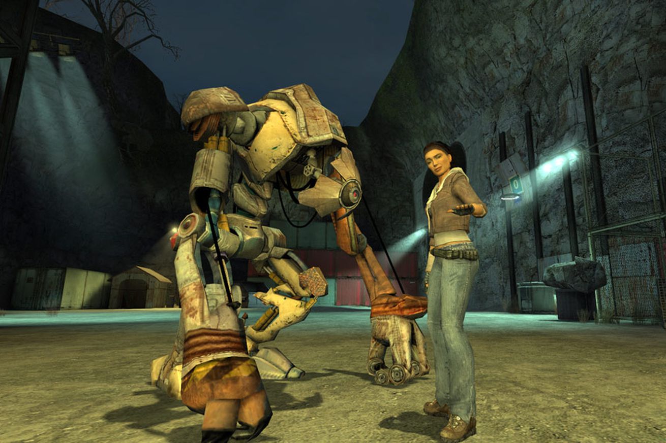 Ένα στιγμιότυπο από το Half-Life 2 με Alyx and Dog