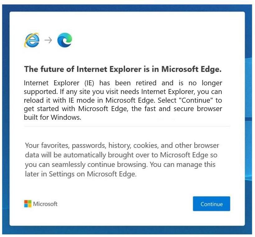 &Eta; Microsoft &xi;&epsilon;&kappa;&iota;&nu;ά &alpha;&upsilon;&tau;ό&mu;&alpha;&tau;&alpha; &nu;&alpha; &alpha;&nu;&alpha;&kappa;&alpha;&tau;&epsilon;&upsilon;&theta;ύ&nu;&epsilon;&iota; &tau;&omicron;&upsilon;&sigmaf; &chi;&rho;ή&sigma;&tau;&epsilon;&sigmaf; &tau;&omicron;&upsilon; Internet Explorer &sigma;&tau;&omicron;&nu; Edge