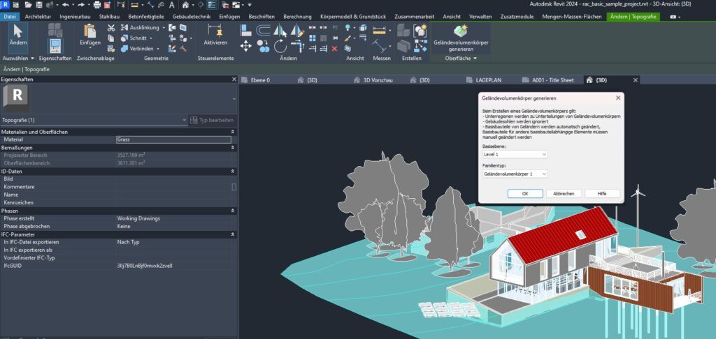 Μοντελοποίηση εδάφους στο Revit 2024