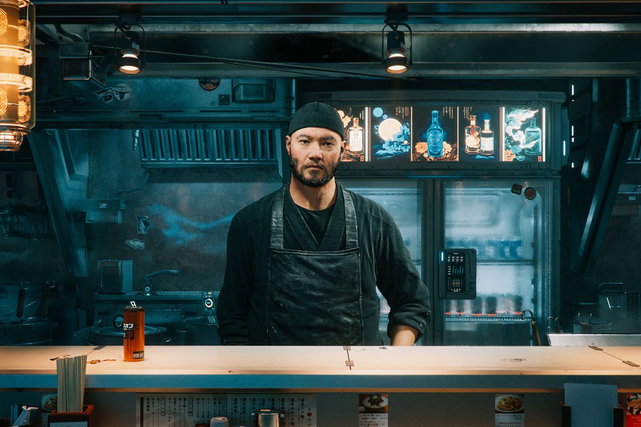 Ένας ιδιοκτήτης καταστήματος ramen στον κυβερνοπάνκ απέδωσε ψηφιακά με φωνή τεχνητής νοημοσύνης που ανταποκρίνεται στην ανθρώπινη συμβολή.