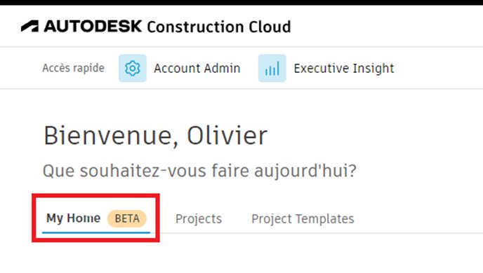 &Sigma;&epsilon;&lambda;ί&delta;&alpha; &pi;&rho;&omicron;&omicron;&rho;&iota;&sigma;&mu;&omicron;ύ "My Home" &sigma;&tau;&eta;&nu; &pi;&lambda;&alpha;&tau;&phi;ό&rho;&mu;&alpha; Autodesk Construction Cloud Platform