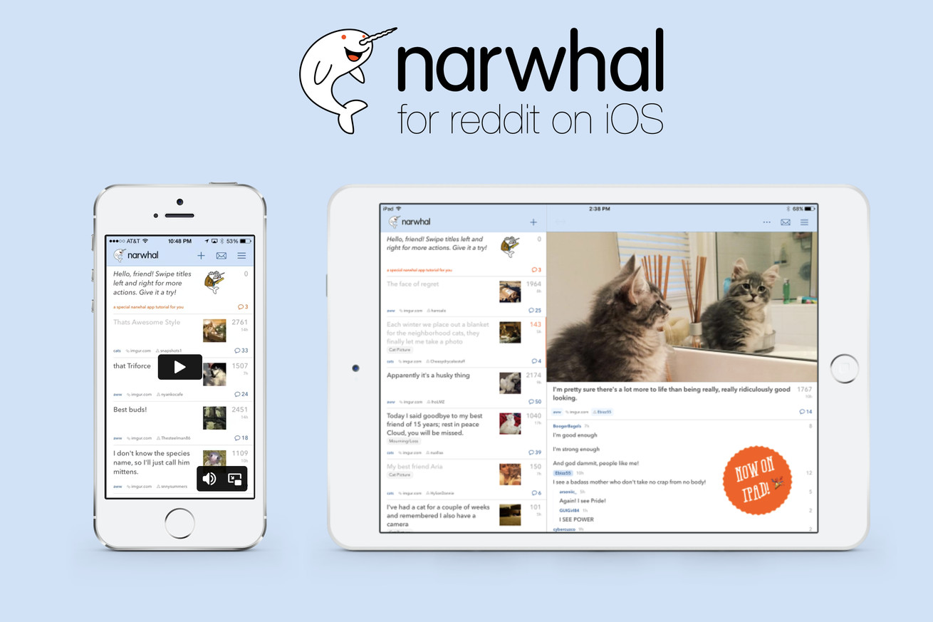 &Mu;&iota;&alpha; &pi;&rho;&omicron;&omega;&theta;&eta;&tau;&iota;&kappa;ή &epsilon;&iota;&kappa;ό&nu;&alpha; &gamma;&iota;&alpha; &tau;&omicron; Narwhal &sigma;&epsilon; &pi;&alpha;&lambda;&alpha;&iota;ό&tau;&epsilon;&rho;&omicron; iPhone &kappa;&alpha;&iota; έ&nu;&alpha; &pi;&alpha;&lambda;&alpha;&iota;ό&tau;&epsilon;&rho;&omicron; iPad.