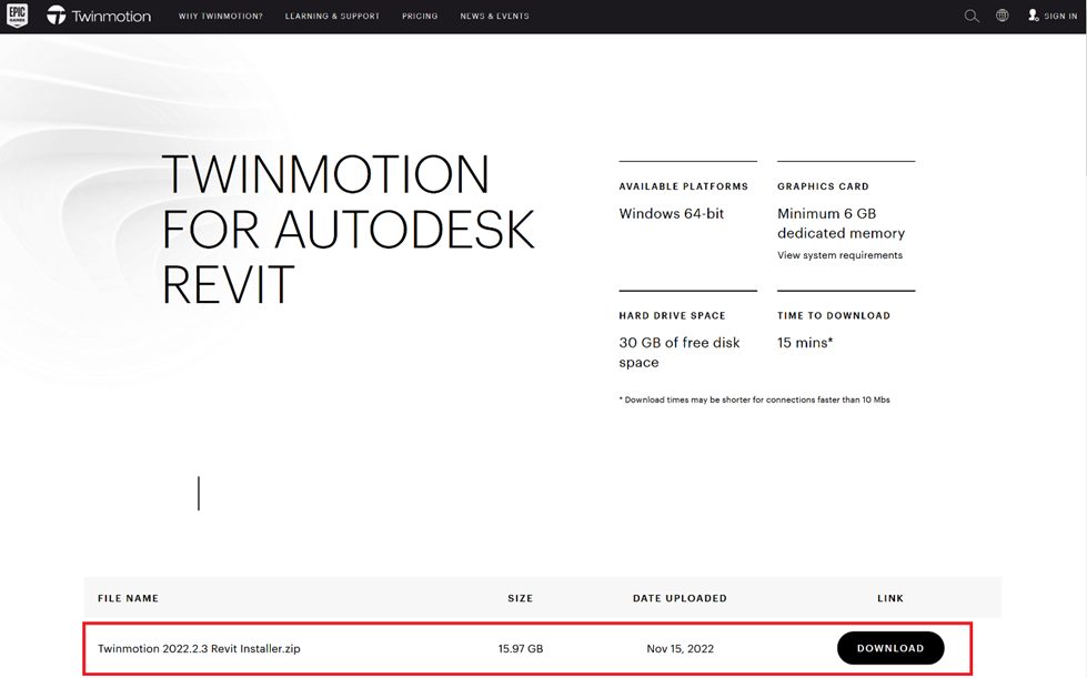 &Tau;&omicron; &pi;&rho;ό&sigma;&theta;&epsilon;&tau;&omicron; "Twinmotion for Revit".