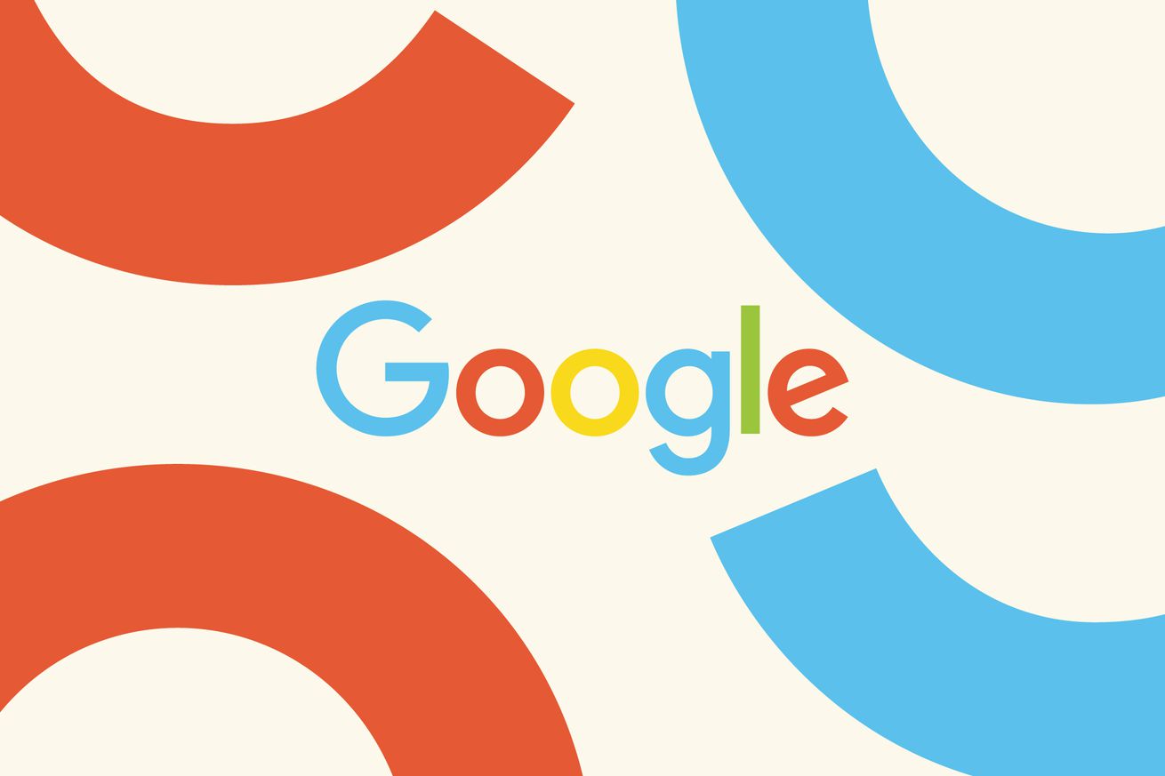 Λογότυπο Google με πολύχρωμα σχήματα