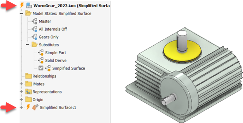 Υποκατάστατα ενημέρωσης Autodesk Inventor 2022