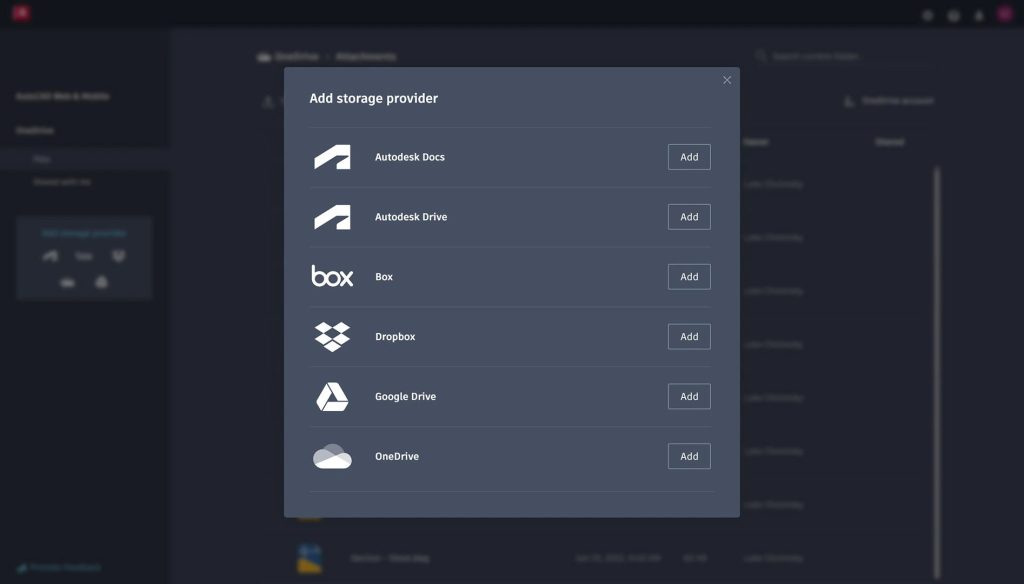 Αποθήκευση cloud Autodesk Web AutoCAD