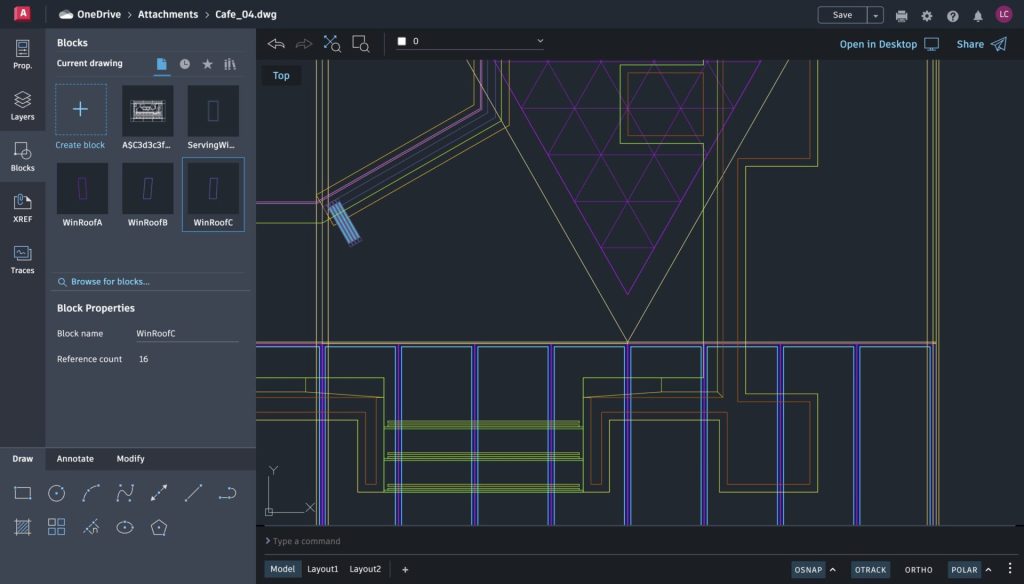 Μπλοκ Web AutoCAD