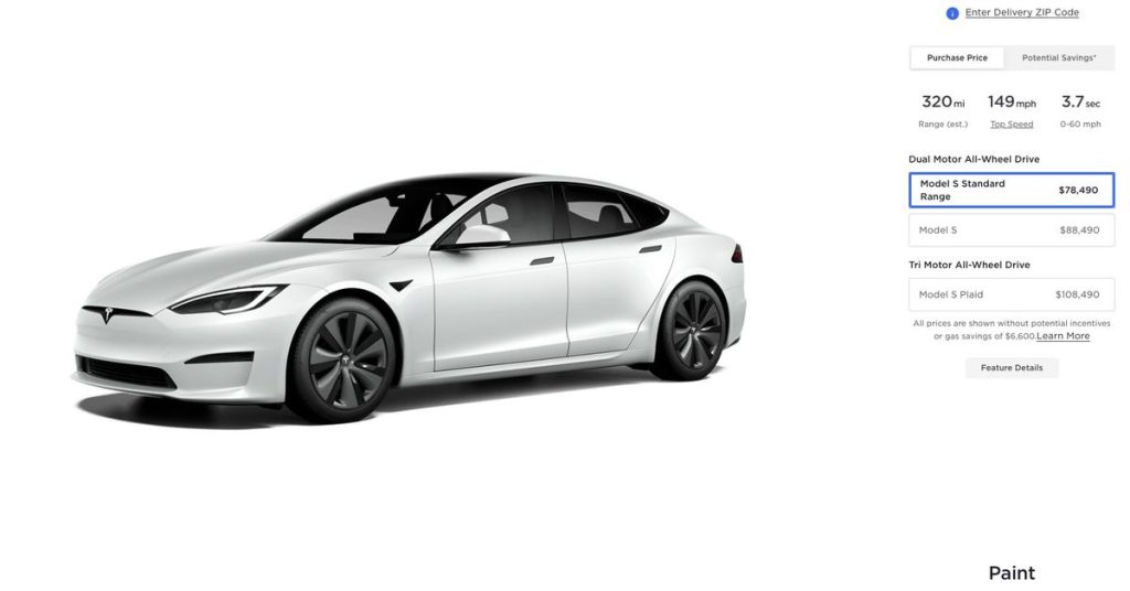 1692098946 Tesla reintroduces more affordable ‘Standard Range versions of Model S