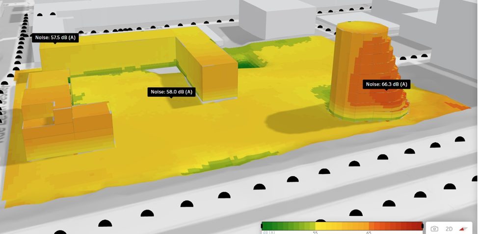 Autodesk Forma – Λεπτομερής Ανάλυση Θορύβου