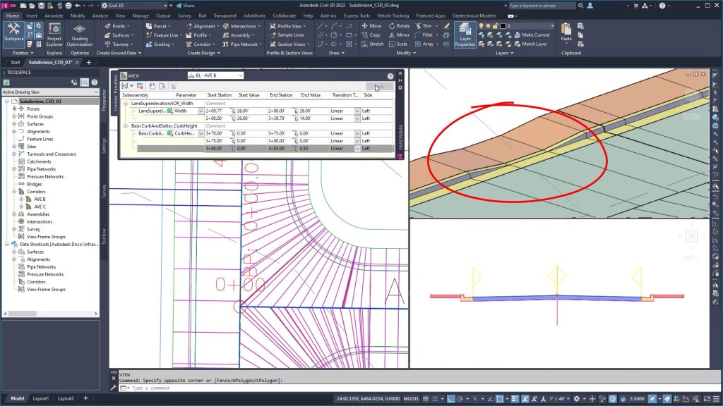 Découvrez les nouveautés Infra d’octobre 2022 : Civil 3D 2023.2, Subassembly Composer, Project Explorer et InfraWorks 2023.1
