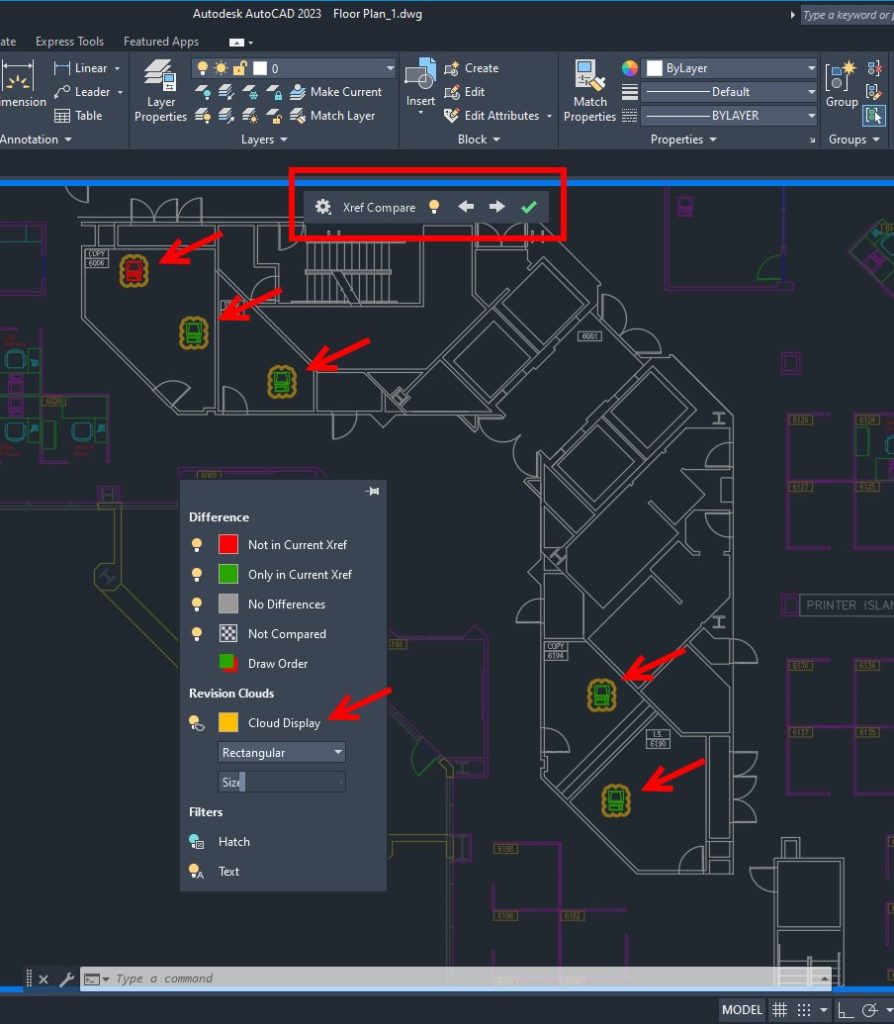 AutoCAD Xref Compare cloud