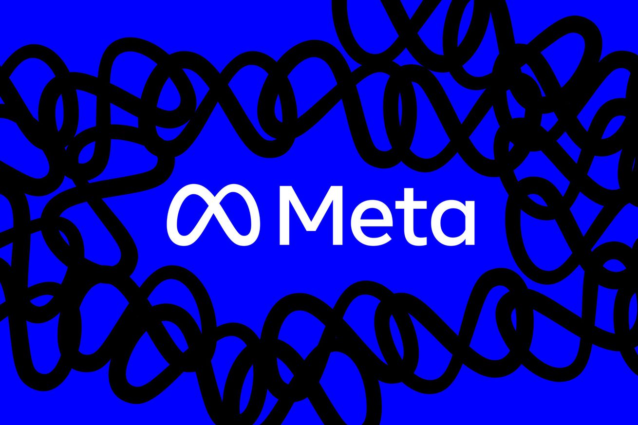 Meta λογότυπο σε μπλε φόντο