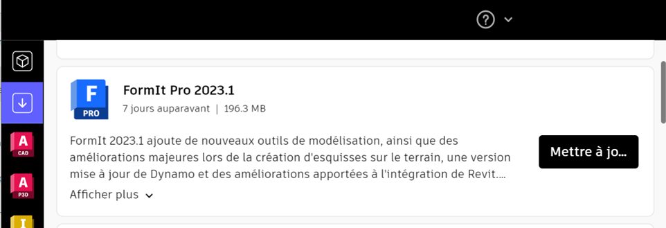 Ενημέρωση Autodesk FormIt 2023.1