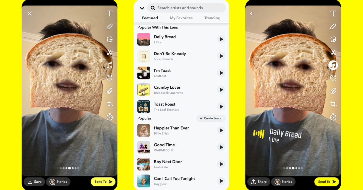 Το Snapchat προσθέτει προτάσεις ήχου και συγχρονισμό τραγουδιών
